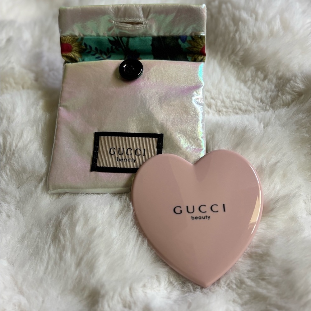 Gucci Beauty Pink Heart Compact Mirror